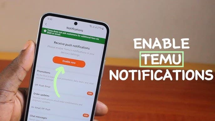 Benefits of Push Notifications from Temu