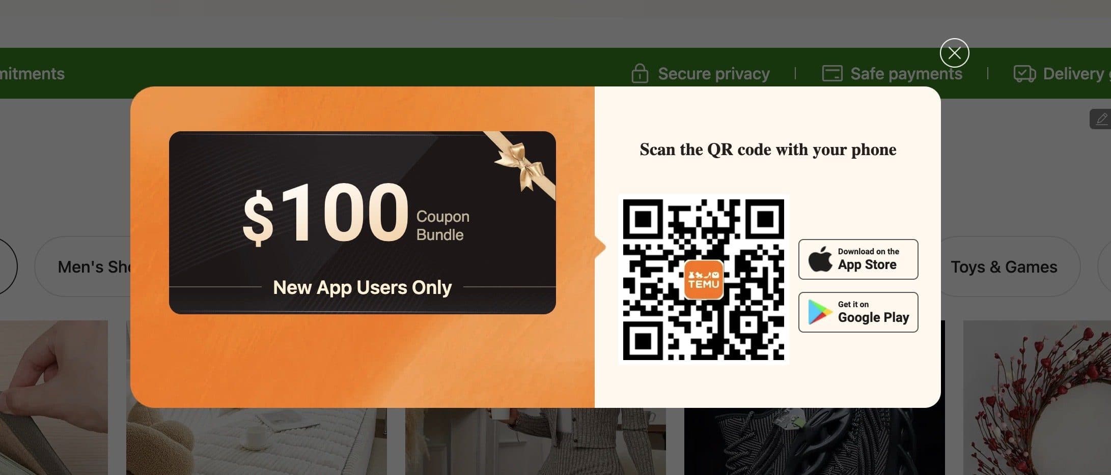 Types of Temu New Customer Discounts